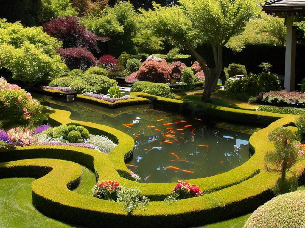 Crystal Lagoon Koi pond in Porto, Portugal